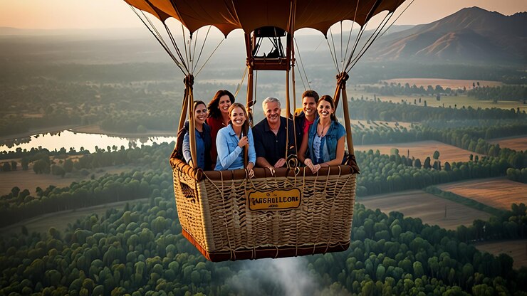 vHot air balloon ride in Pai.