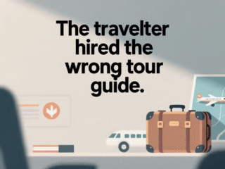 The traveler hired the wrong tour guide.