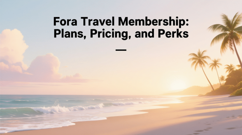 Fora Travel Membership: Plans, Pricing, and Perks